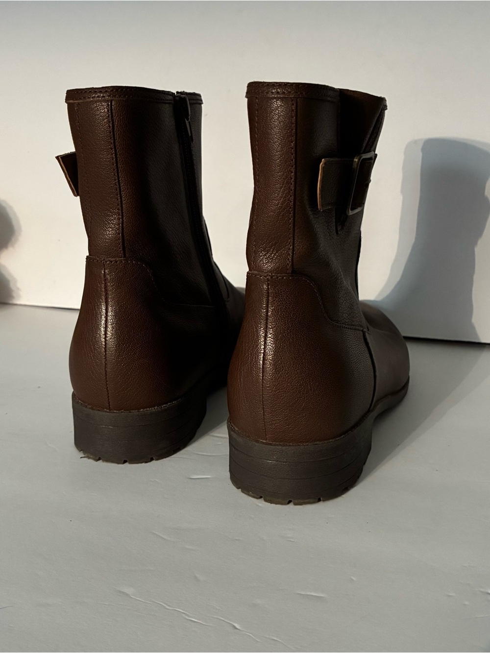 Vionic Brown Leather Side-Zip Ankle Booties New Women’s 10 - Picture 3 of 12